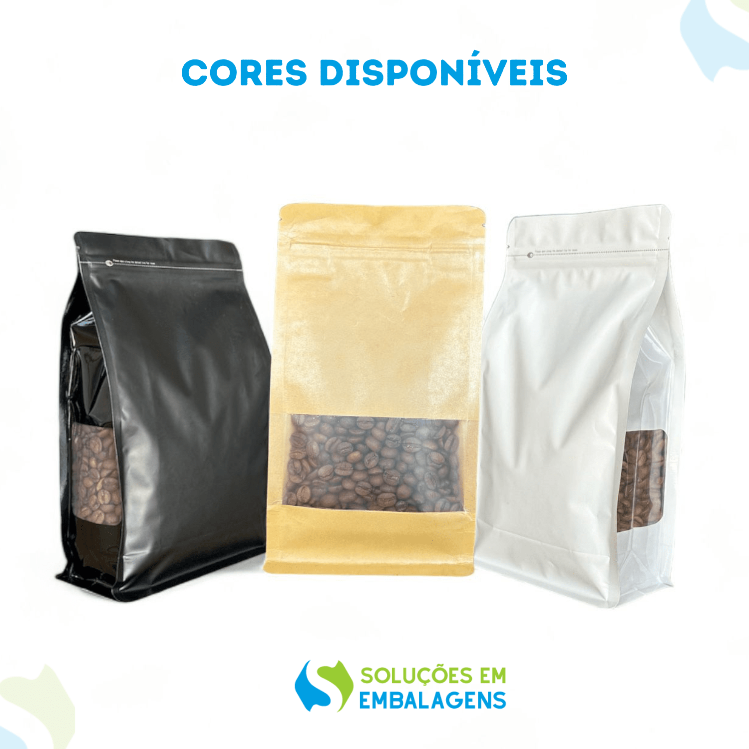 Embalagem Box Pouch com Visor Preta 18x28+8 com Zip Lock