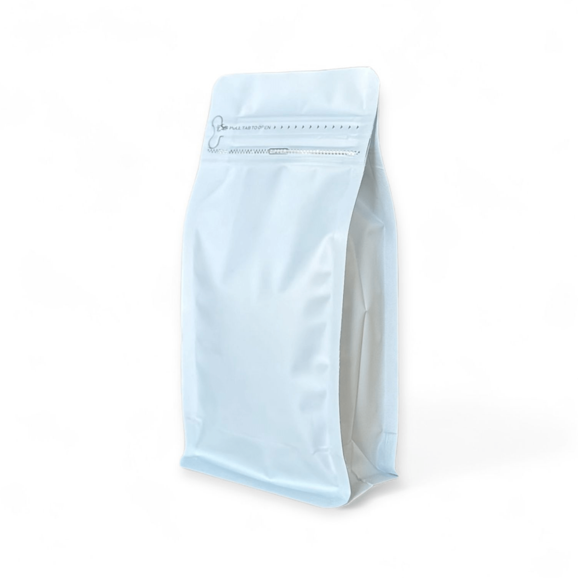 Embalagem para Café 100g Box Pouch Branco Fosco com Zip Lock