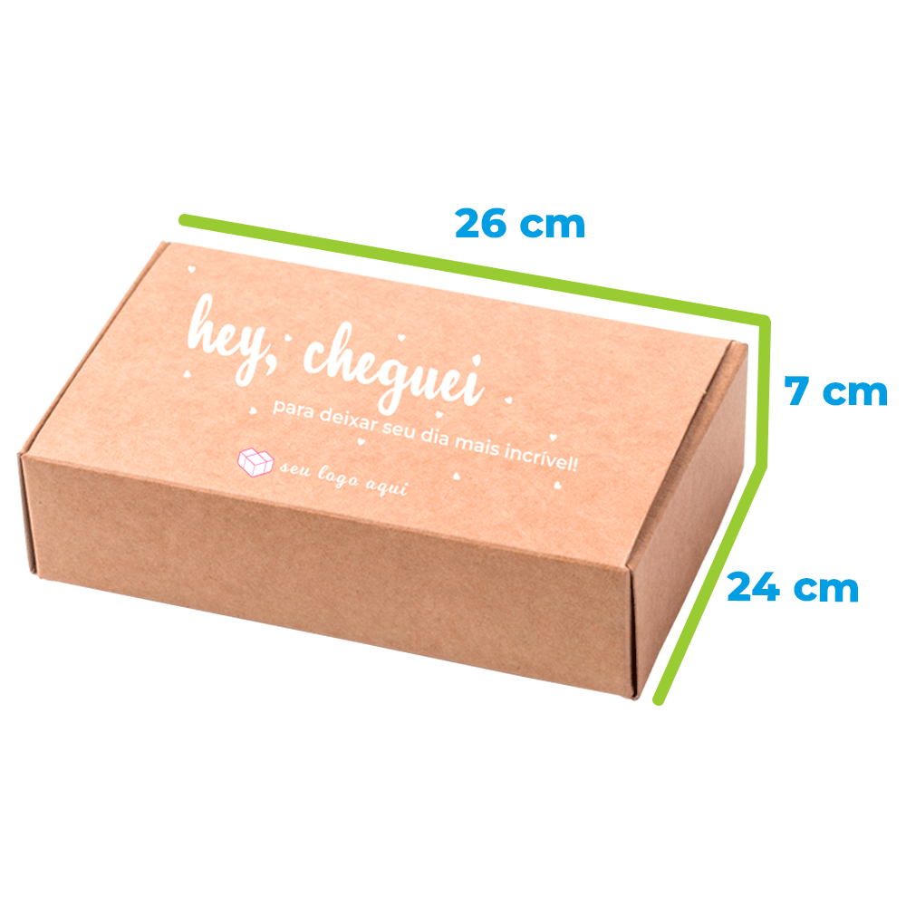 Caixa de Papelão Personalizada Branca/Kraft