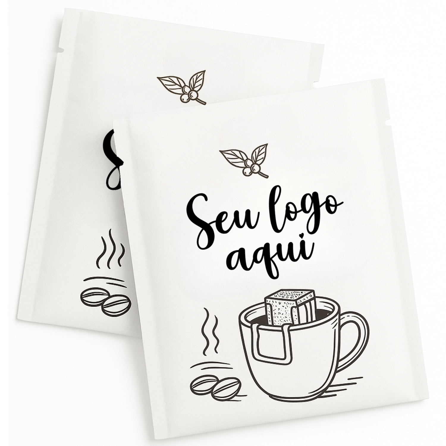 Embalagem para Café Personalizada Dripp Coffe Branco 12x10 