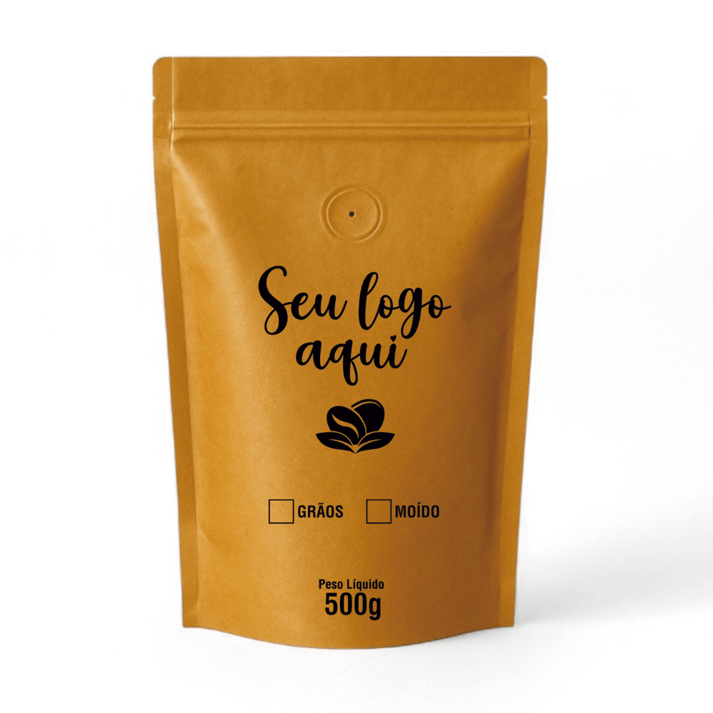 Embalagem para Café Stand Up Kraft 500g Personalizado