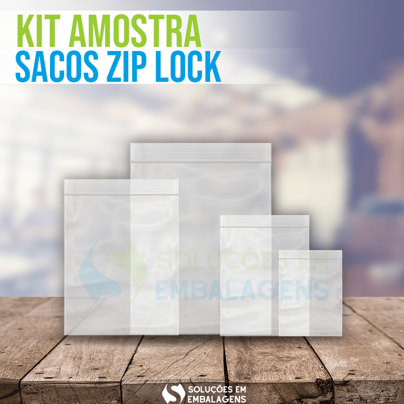 Kit Amostra Sacos Zip Lock