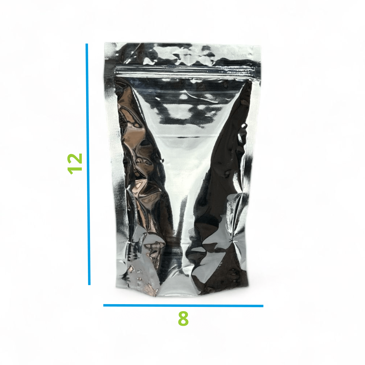 Saco Metalizado Zip Lock 8x12 Stand Up Pouch