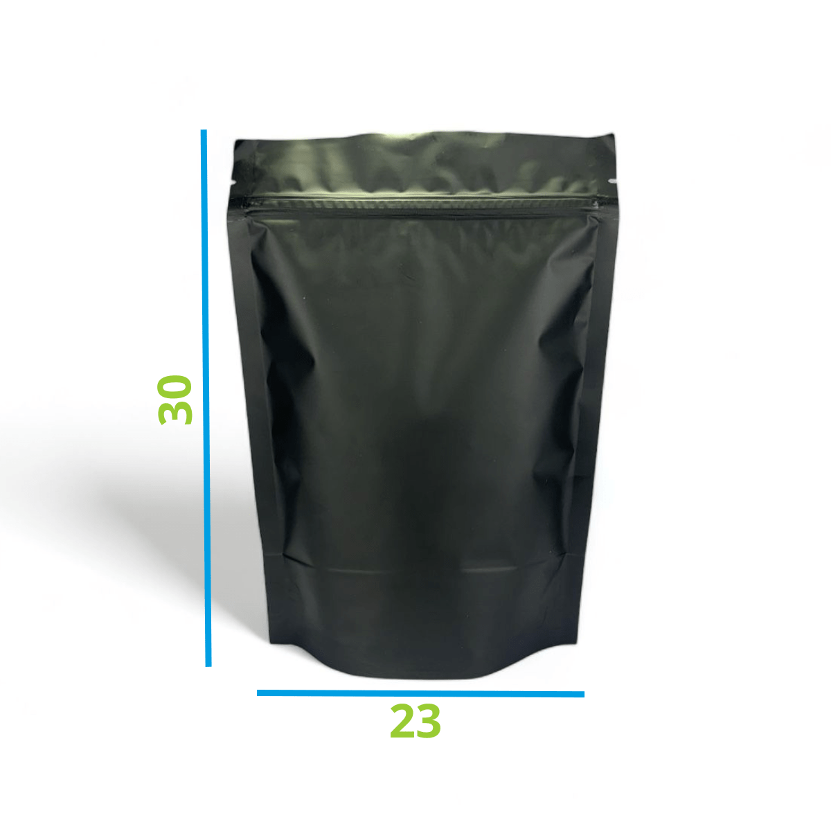 Saco Stand Up Preto Fosco 30x43 Com Zip Lock 