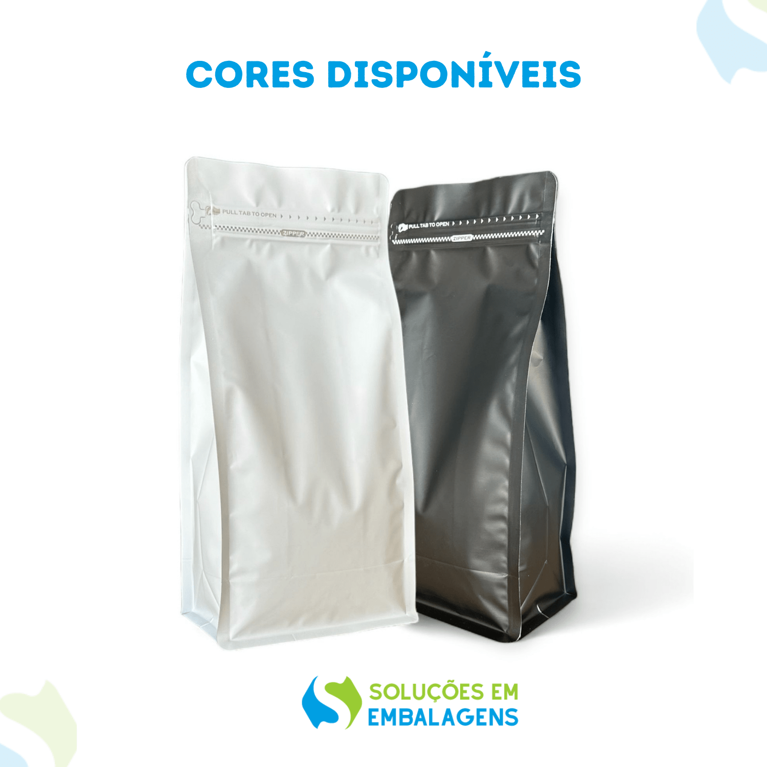 Embalagem Box Pouch Branca 15x32,5+9,5 com Zip Lock