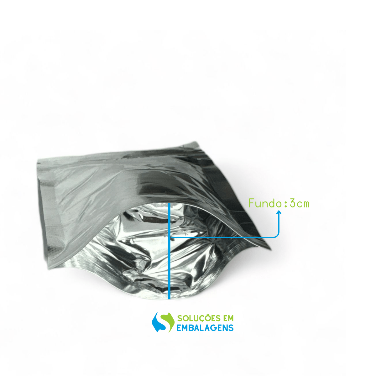 SACO METALIZADO ZIP LOCK 10 CM X 17,5 CM X 3 CM STAND UP POUCH