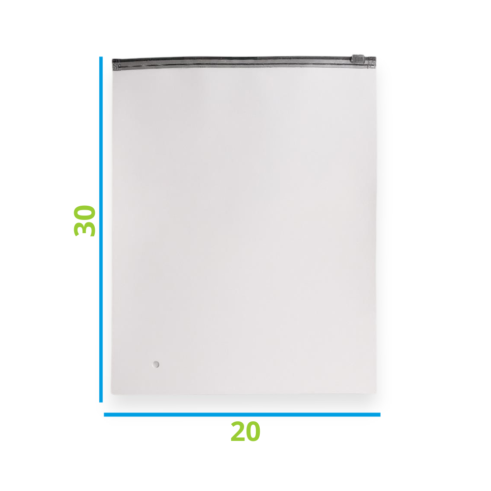 Saquinho Shein Transparente Fosco 20x30 com Zip Trilho