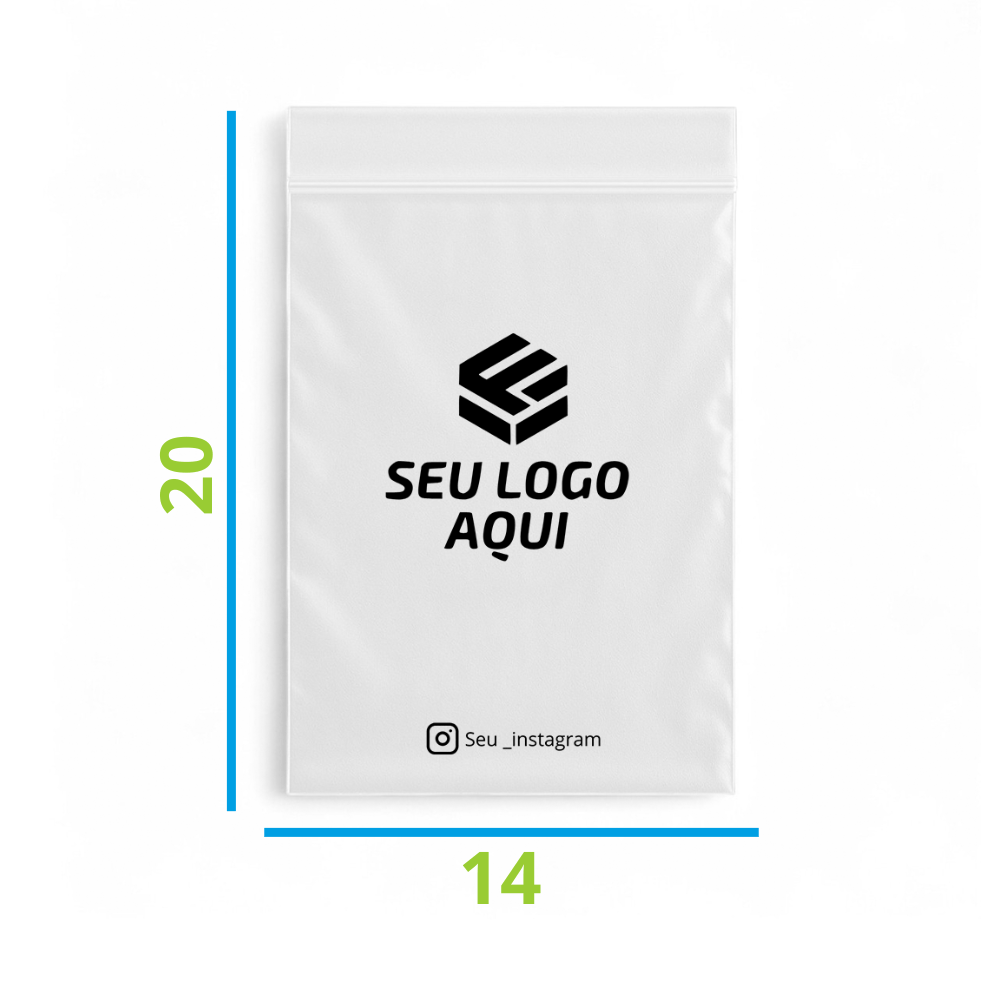 Saco Zip Lock Personalizado 14x20