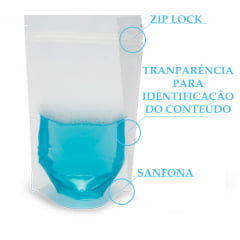 Saco Stand Up Transparente 09x14 com Zip Lock