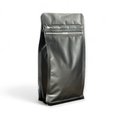 Embalagem para Café 100g Box Pouch Preto Fosco com Zip lock