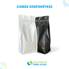 Embalagem para Café 500g Box Pouch Preto Fosco com Zip Lock