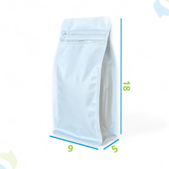 Embalagem para Café 100g Box Pouch Branco Fosco com Zip Lock