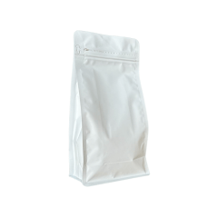 Embalagem para Café 500g Box Pouch Branco Fosco com Zip lock