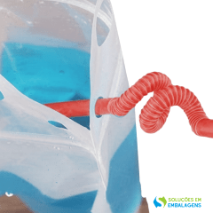 Saco Stand Up para Drinks com Canudo 350ml
