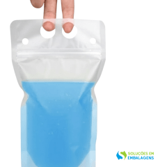 Saco Stand Up para Drinks com Canudo 350ml