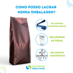 Embalagem para Café 500g Marrom Fosco 4 soldas