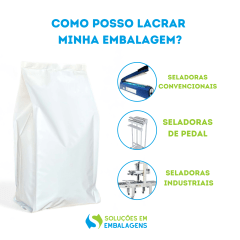 Embalagem para Café 250g Branco Fosco 4 soldas 