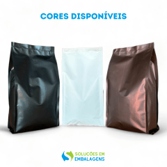 Embalagem para Café 250g Branco Fosco 4 soldas 