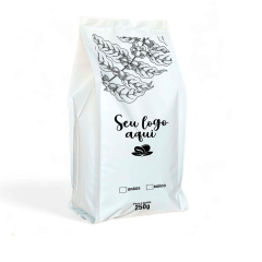 Embalagem para Café 250g Branco 4 Soldas Personalizado 