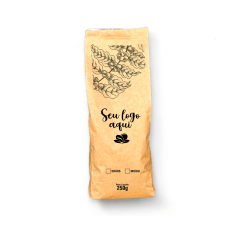 Embalagem para Café 250g Kraft Sanfonada Personalizada  