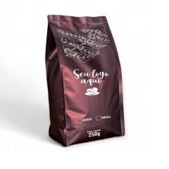 Embalagem para Café 250g Marrom em 4 Soldas Personalizado  