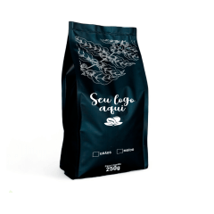 Embalagem para Café 250g Preto Fosco 4 Soldas Personalizado 
