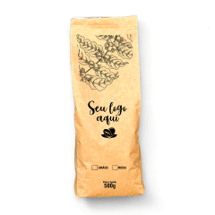 Embalagem para Café 500g Kraft Sanfonada Personalizada 