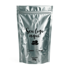 Embalagem para Café Stand Up Prata 1 Kg Personalizado