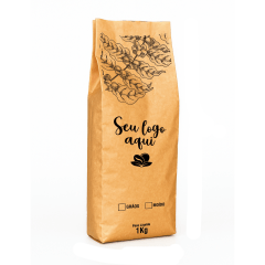 Embalagem para Café 1Kg Kraft Sanfonada Personalizada