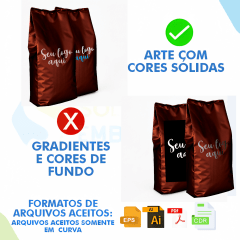 Embalagem para Café 250g Marrom Fosco Sanfonada Personalizada