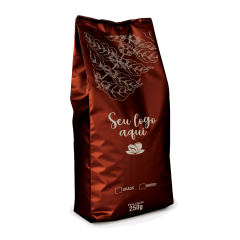 Embalagem para Café 250g Marrom Fosco Sanfonada Personalizada