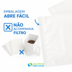 Embalagem para Café Drip Coffee Branco 12x10