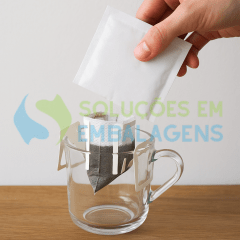 Embalagem para Café Drip Coffee Branco 12x10