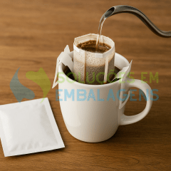 Embalagem para Café Drip Coffee Branco 12x10
