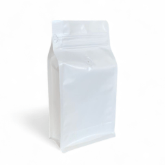 Embalagem para Café 250g Box Pouch Branco com Zip Lock