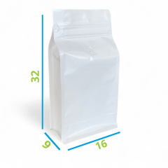 Embalagem para Café 1Kg Box Pouch Branco com Zip Lock