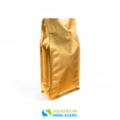 Embalagem Box Pouch Dourado Fosco 13x20