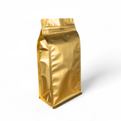 Embalagem para Café 1Kg Box Pouch Dourado com Zip Lock