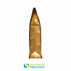 Embalagem Box Pouch Dourado Fosco 9x18