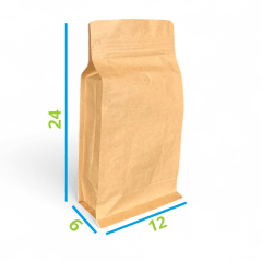 Embalagem para Café 250g Box Pouch Kraft com Zip Lock
