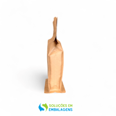 Embalagem para Café 250g Box Pouch Kraft com Zip Lock