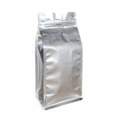 Embalagem para Café 1Kg Box Pouch Prata com Zip Lock