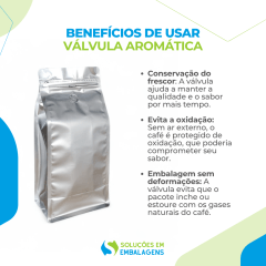 Embalagem para Café 1Kg Box Pouch Prata com Zip Lock