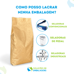 Embalagem para Café 250g Kraft Sanfonada 