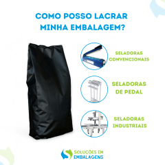 Embalagem para Café 250g Preto Fosco Sanfonada 