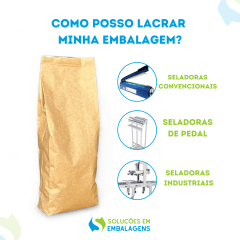 Embalagem para Café 500g Kraft Sanfonada 