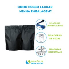 Embalagem para Café 1 Kg Stand Up Preto Fosco 