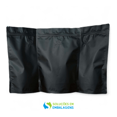 Embalagem para Café 1 Kg Stand Up Preto Fosco 