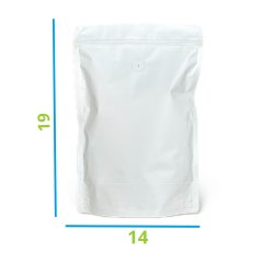 Embalagem para Café 100g Stand Up Branco Fosco