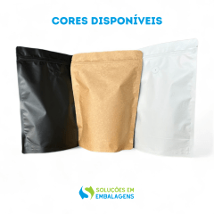 Embalagem para Café 100g Stand Up Branco Fosco